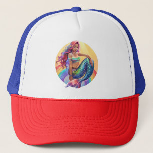 Rainbow Mermaid Trucker Pet