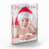 Rainbow Merry Christmas Script Overlay Baby Fotoblokken (Links)