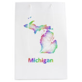 Rainbow Michigan-kaart Medium Cadeauzakje (Voorkant)