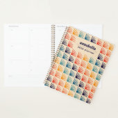 Rainbow Mid Century Modern Patroon Monogram Planner (Display)