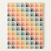 Rainbow Mid Century Modern Patroon Monogram Planner (Achterkant)