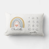 Rainbow Milestone Nursery Lumbar Coussin (Recto)