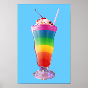 Rainbow Milkshake Poster