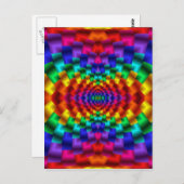 Rainbow Mind Warp Psychedelic Fractal Briefkaart (Voorkant / Achterkant)