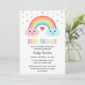 Rainbow Miracle Baby Shower Kaart (Staand voorkant)