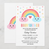 Rainbow Miracle Baby Shower Kaart (Voorkant / Achterkant)