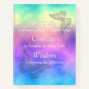 [Rainbow Mist] Butterflies Serenity Prayer Journal Notitieboek