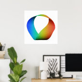 Rainbow Mobius Strip Poster (Bureau à domicile)