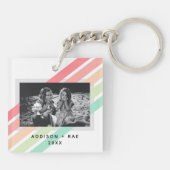 Rainbow Modern Custom 1 - Fotocadeau Sleutelhanger (Achterkant)