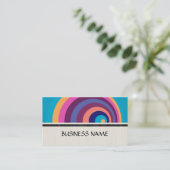 Rainbow Modern Geometric Pattern Visitekaartje (Staand voorkant)