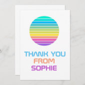 RAINBOW MODERN MINIMAL Sci Fi DANK JE KAART (Voorkant / Achterkant)