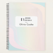 Rainbow Modern Planner met aangepaste naam (Voorkant)
