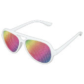Rainbow Molten Glass Splash-effect Aviator Zonnebril (Gekanteld)