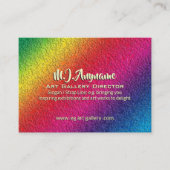Rainbow Molten Glass Splatter Effect Visitekaartje (Voorkant)