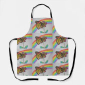 Rainbow Monarch Butterfly Painting Schort (Voorkant)