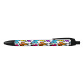 Rainbow Monarch Butterfly Pattern Zwarte Inkt Pen (Bovenkant)