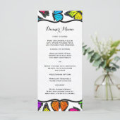 Rainbow Monarch Butterfly Slim Dinner Menu (Staand voorkant)