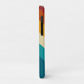 Rainbow Monogram Aangepaste naam Retro Sunset Stri Case-Mate iPhone Case (Achterkant/links)