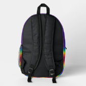 Rainbow Monogram Schattige Striped Pattern Rugzak (Achterkant)