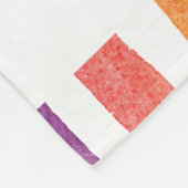 Rainbow Monogram Script Name Waterverf Stripes Fleece Deken (Hoek)