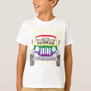 Rainbow Monster Truck Pug Dog Gay Pride LGBT Anima T-shirt