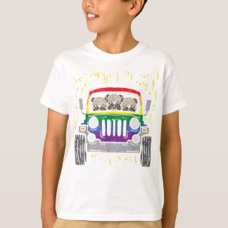 Rainbow Monster Truck Pug Dog Gay Pride LGBT Anima T-shirt