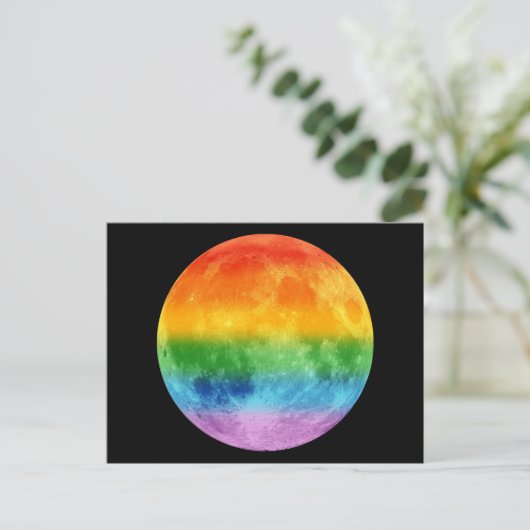 Rainbow Moon Briefkaart (Staand voorkant)