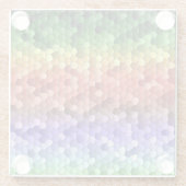 Rainbow Mosaic Glazen Onderzetter (Achterkant)