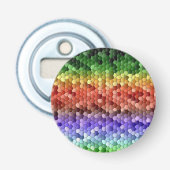 Rainbow Mosaic Pattern Button Flesopener (Voorkant)