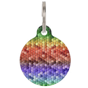 Rainbow Mosaic Pattern Huisdierpenning