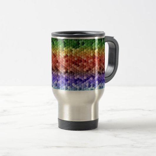 Rainbow Mosaic Pattern Reisbeker (Voorkant rechts)