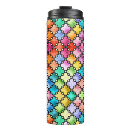 Rainbow mosaic pattern thermosbeker
