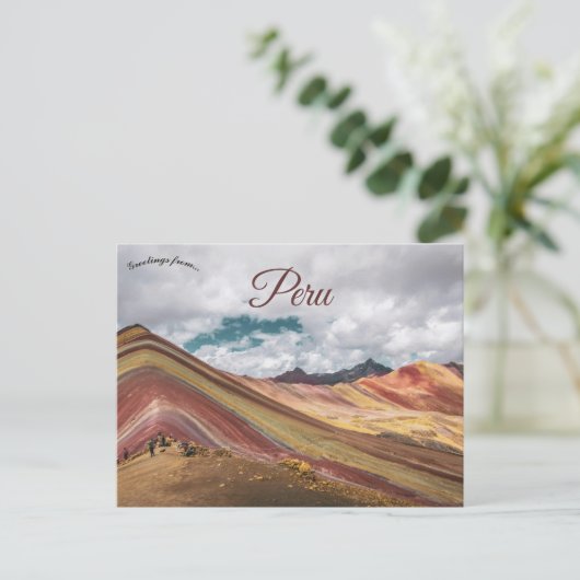 Rainbow Mountain Cusco Peru Briefkaart (Staand voorkant)