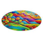 Rainbow Mountains Abstract landschap Snijplank (Hoek)