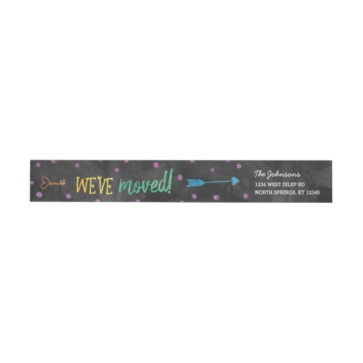 Rainbow Moving Announcement Return Address Labels (Individueel)
