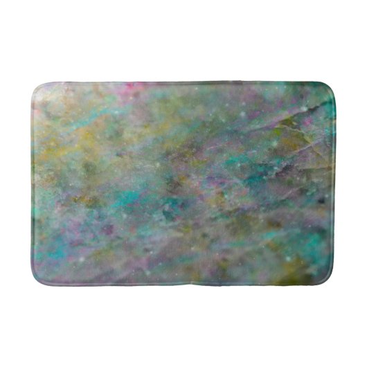 Rainbow Multi Colour Crystal Rock Marble Badmat (Voorkant)