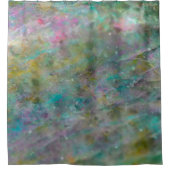 Rainbow Multi Colour Crystal Rock Marble Douchegordijn (Voorkant)