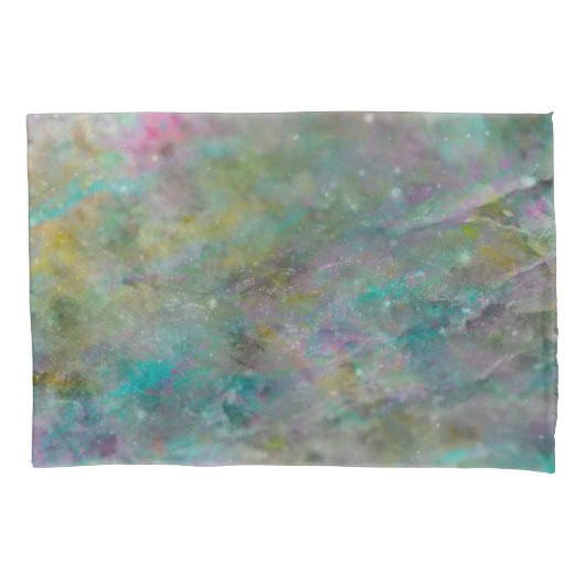 Rainbow Multi Colour Crystal Rock Marble Kussensloop (Voorkant)
