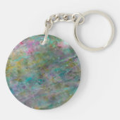 Rainbow Multi Colour Crystal Rock Marble Sleutelhanger (Achterkant)