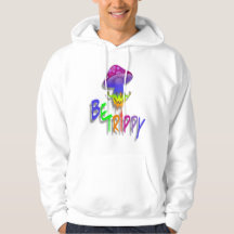Rainbow Mushroom Peace Sign Hooed Sweatshirt