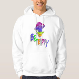 Rainbow Mushroom Peace Sign Hooed Sweatshirt