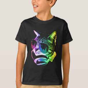 Rainbow Music Cat T-shirt