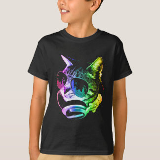 Rainbow Music Cat T-shirt