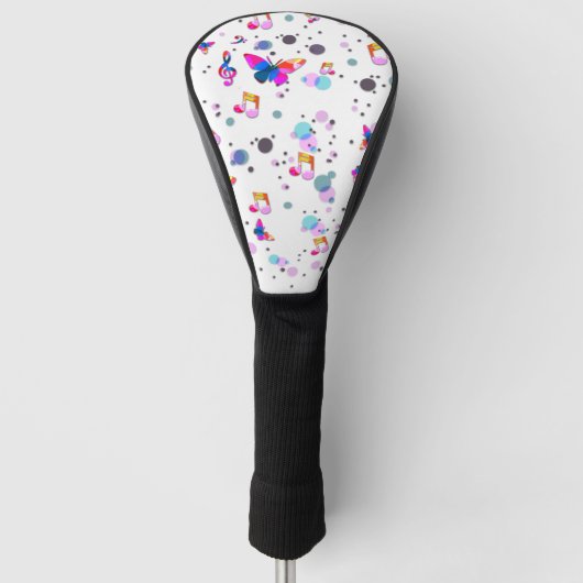 Rainbow Music Dancing Golfheadcover (Voorkant)