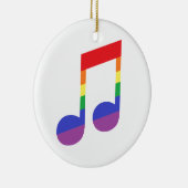 Rainbow Music Note Keramisch Ornament (Rechts)