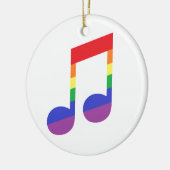 Rainbow Music Note Keramisch Ornament (Links)