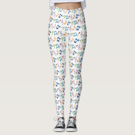 Rainbow Music Note Leggings