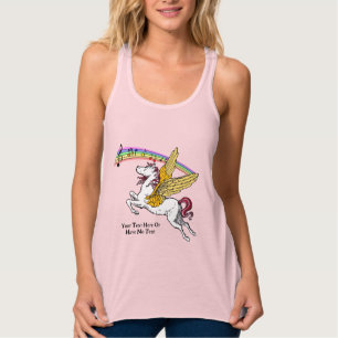 Rainbow Music Pegasus Gold Wings Griekse mythologi Tanktop