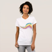 Rainbow Music Wave Vrouwen T-shirt (Voorkant volledig)