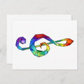 Rainbow Musical Key Briefkaart (Voorkant / Achterkant)